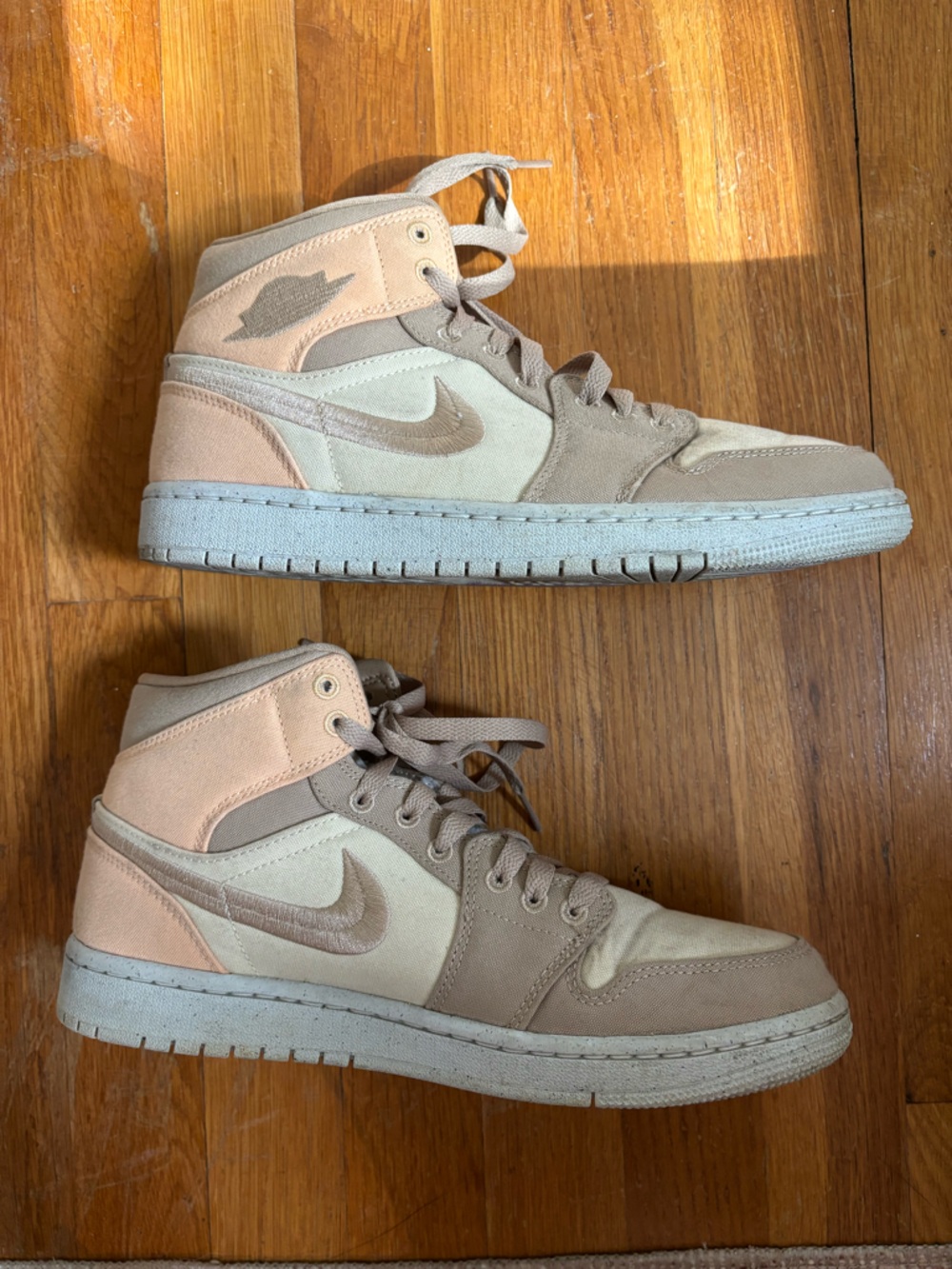 Nike Women’s air Jordan Sneakers in Beige and Peach
